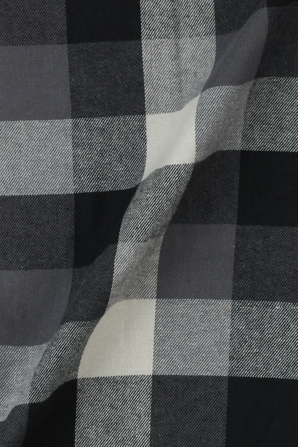 Soft Black & White Windowpane Winter Flannel