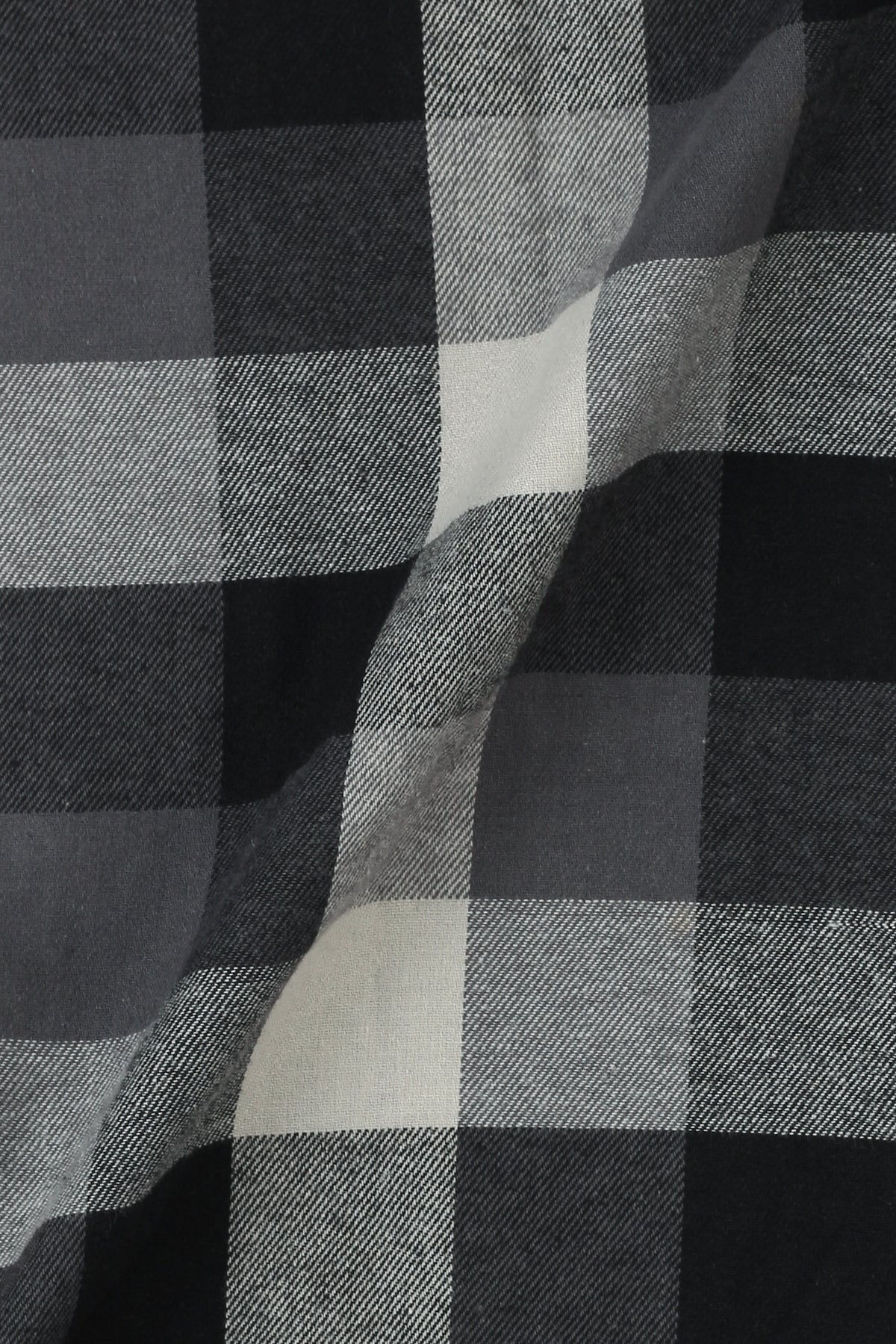 Soft Black & White Windowpane Winter Flannel