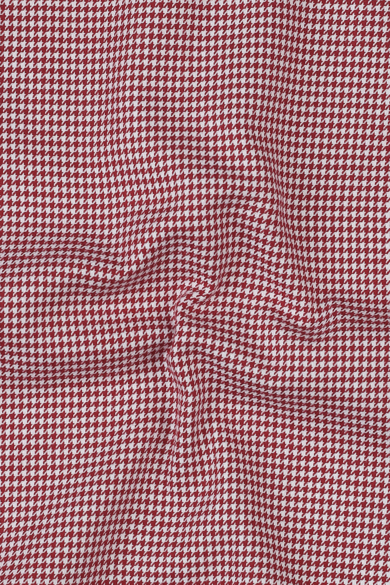 Soft Maroon Houndstooth Shirt