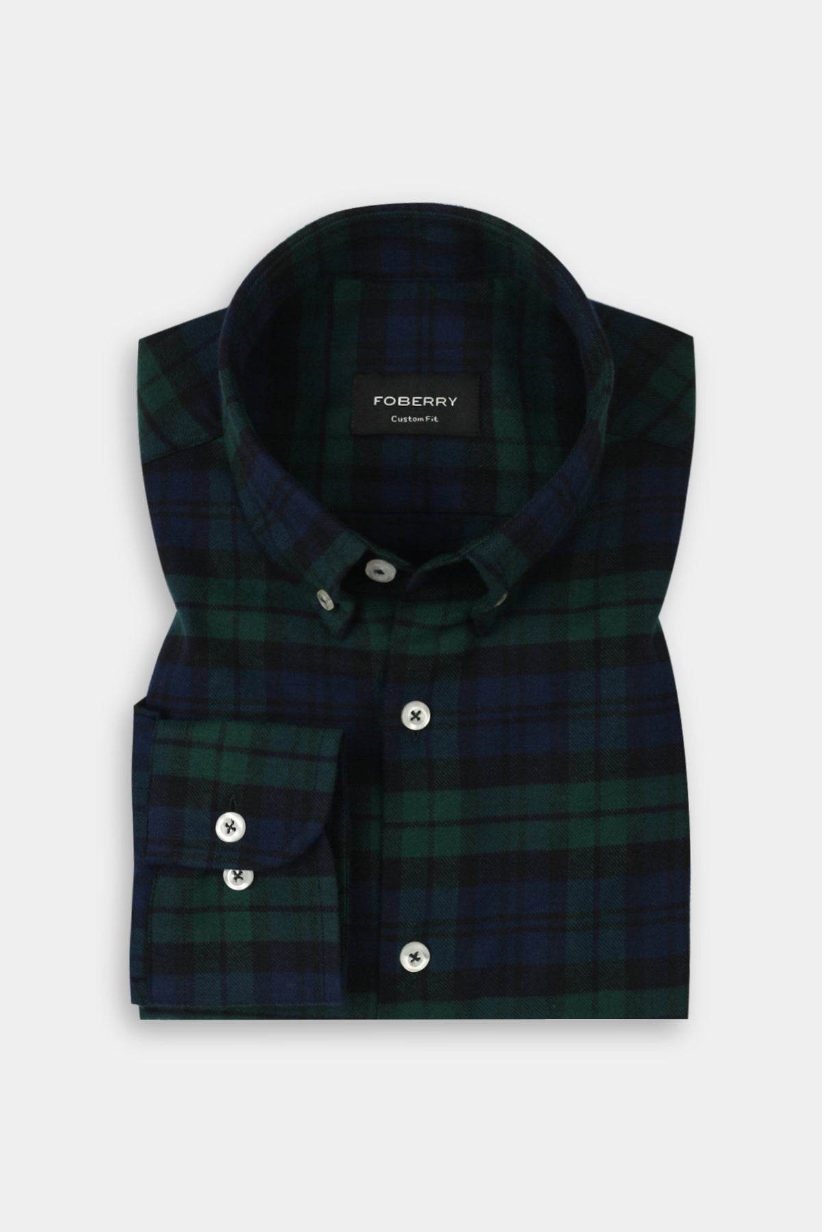 Soft Forrest Green Tartan Winter Flannel Shirt