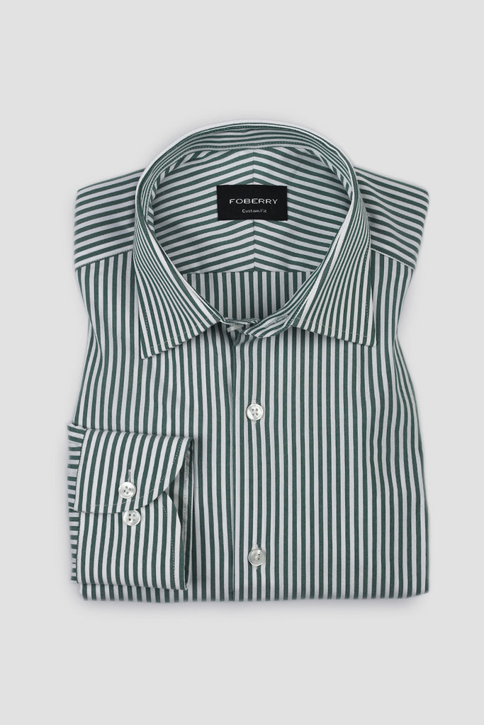Soft Faded Green Candy Stripes Shirt