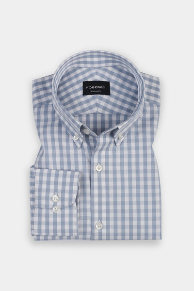 Sky Blue Buffalo Check Shirt