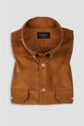 Tan Brown Corduroy Shirt - Foberry Pakistan