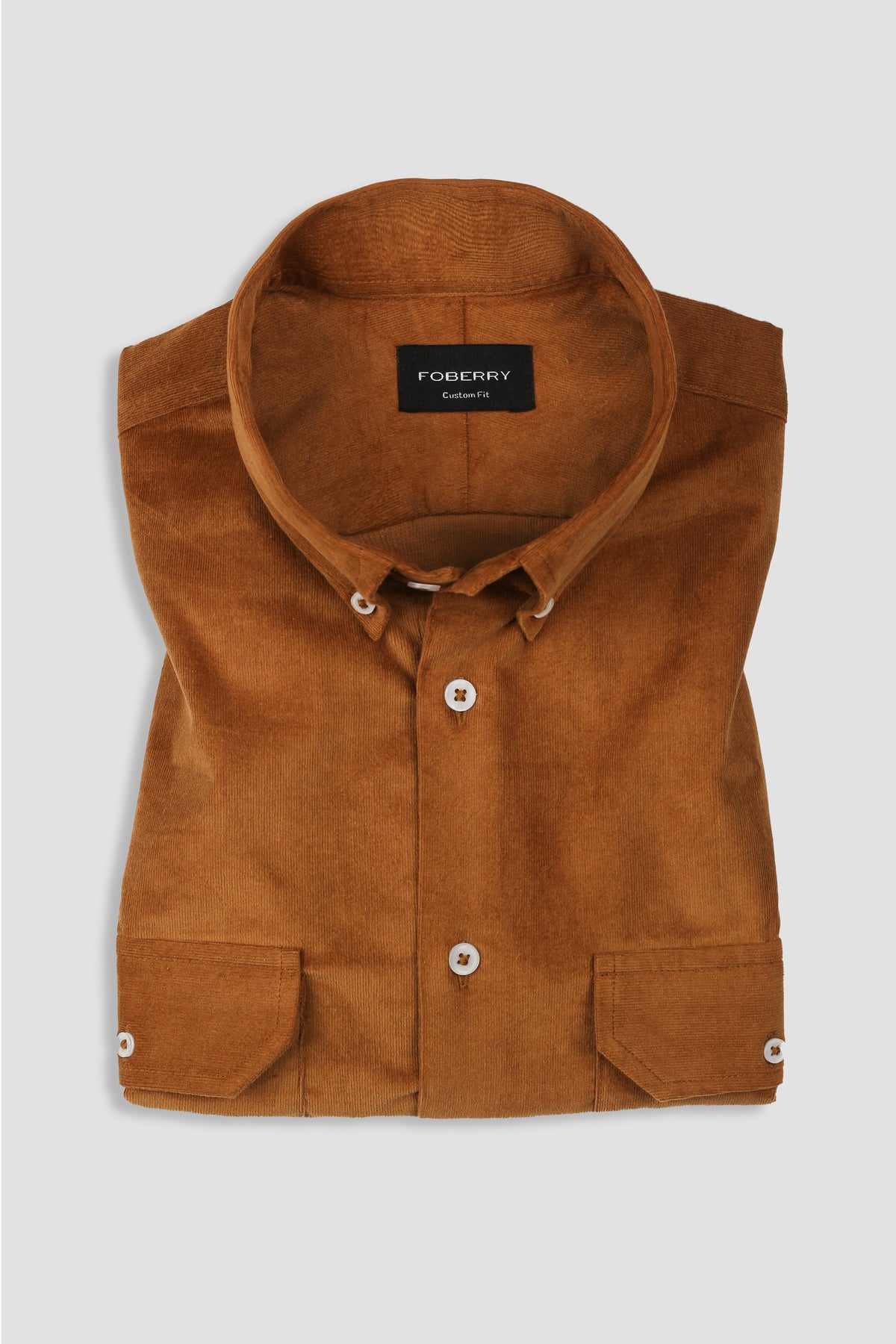 Tan Brown Corduroy Shirt - Foberry Pakistan