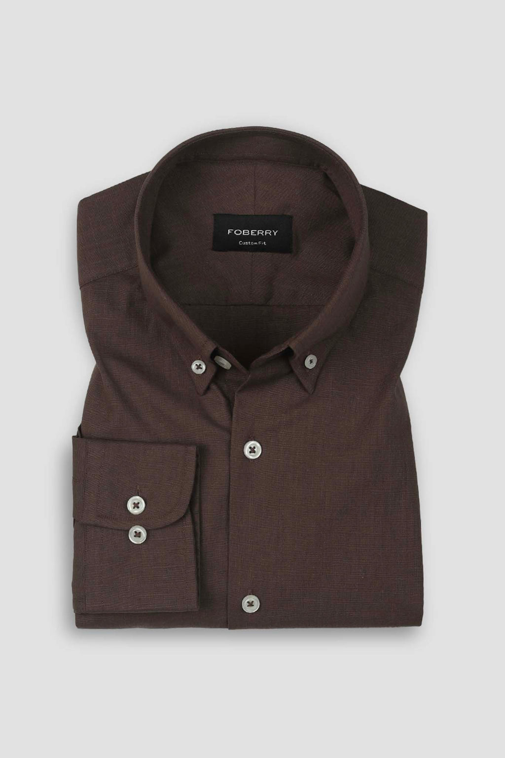 Soft Syrup Brown Irish Linen Shirt