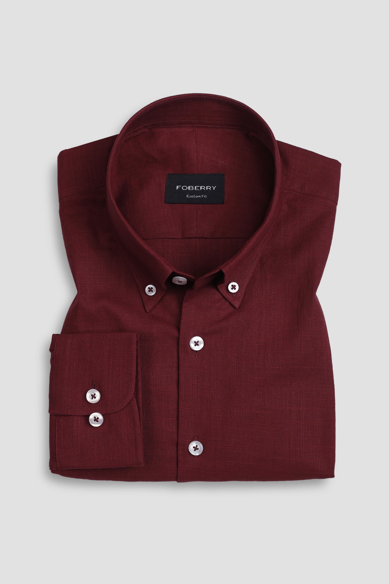 Wine Italian Linen Shirt
