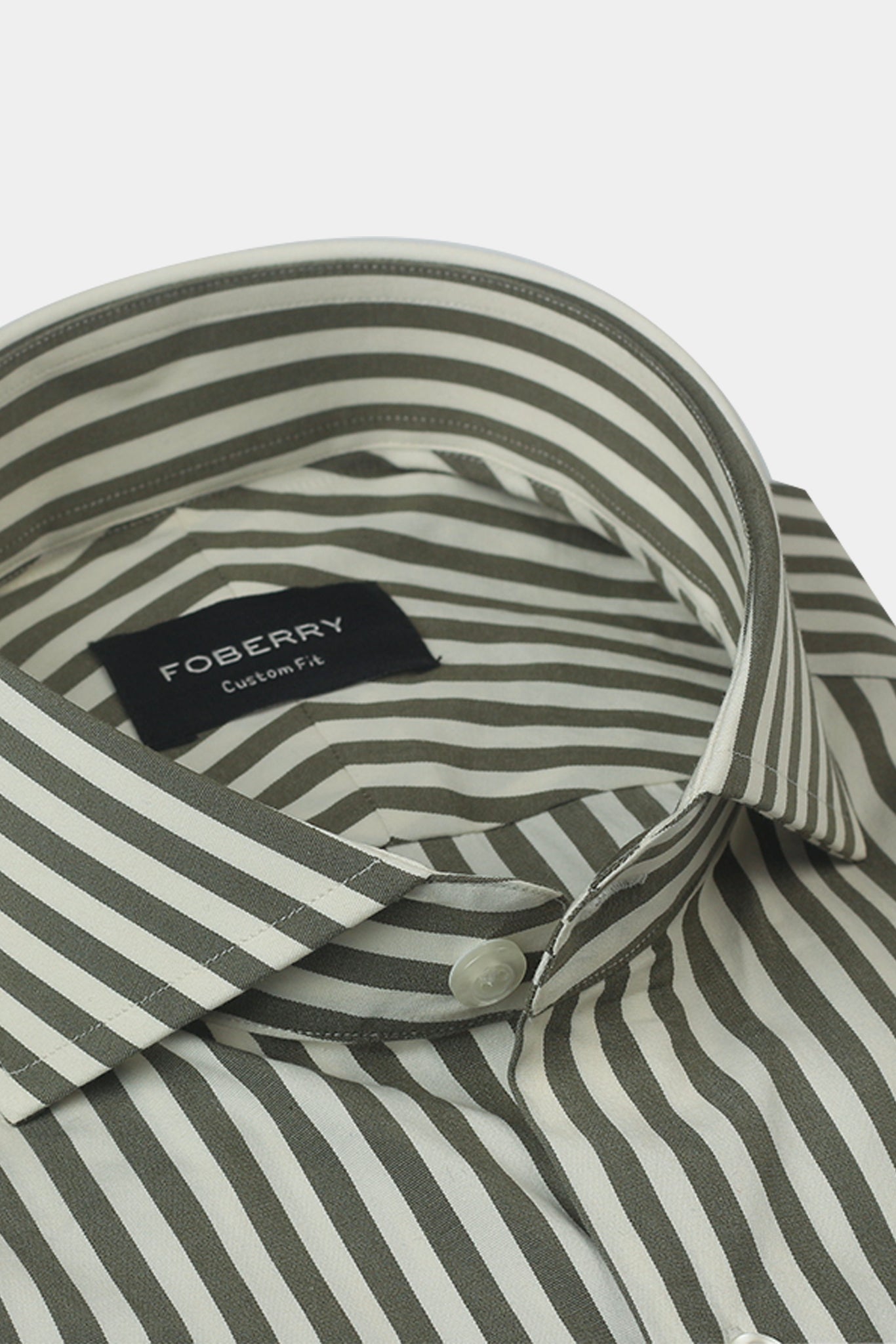 Olive Green Bengal Striped Shirt
