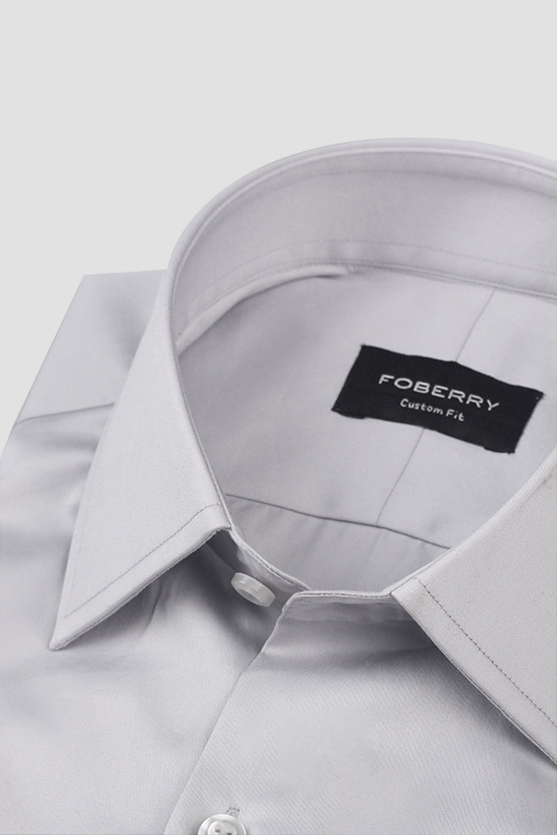 Platinum Grey Egyptian Poplin Shirt