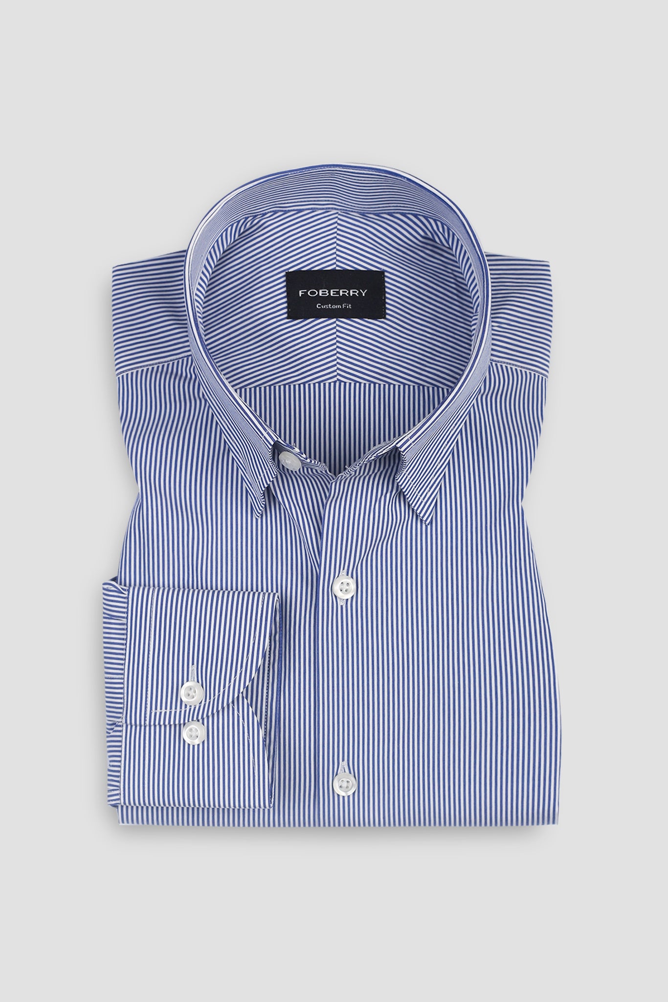 Soft Ink Blue Pencil Striped Shirt