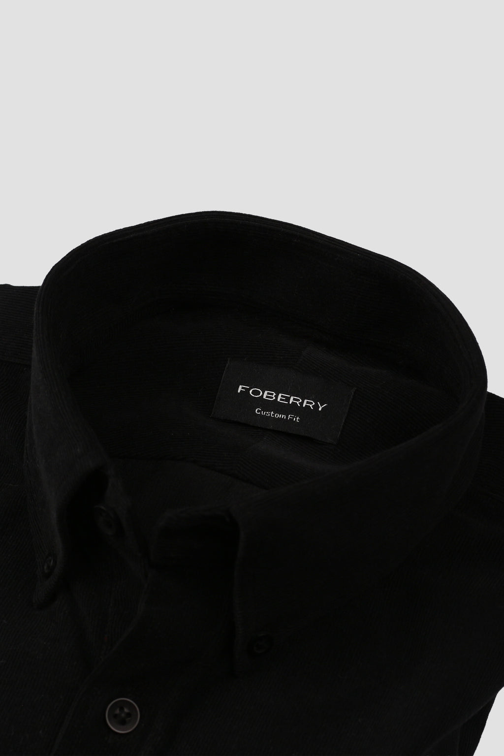 Jet Black Corduroy Shirt - Foberry Pakistan
