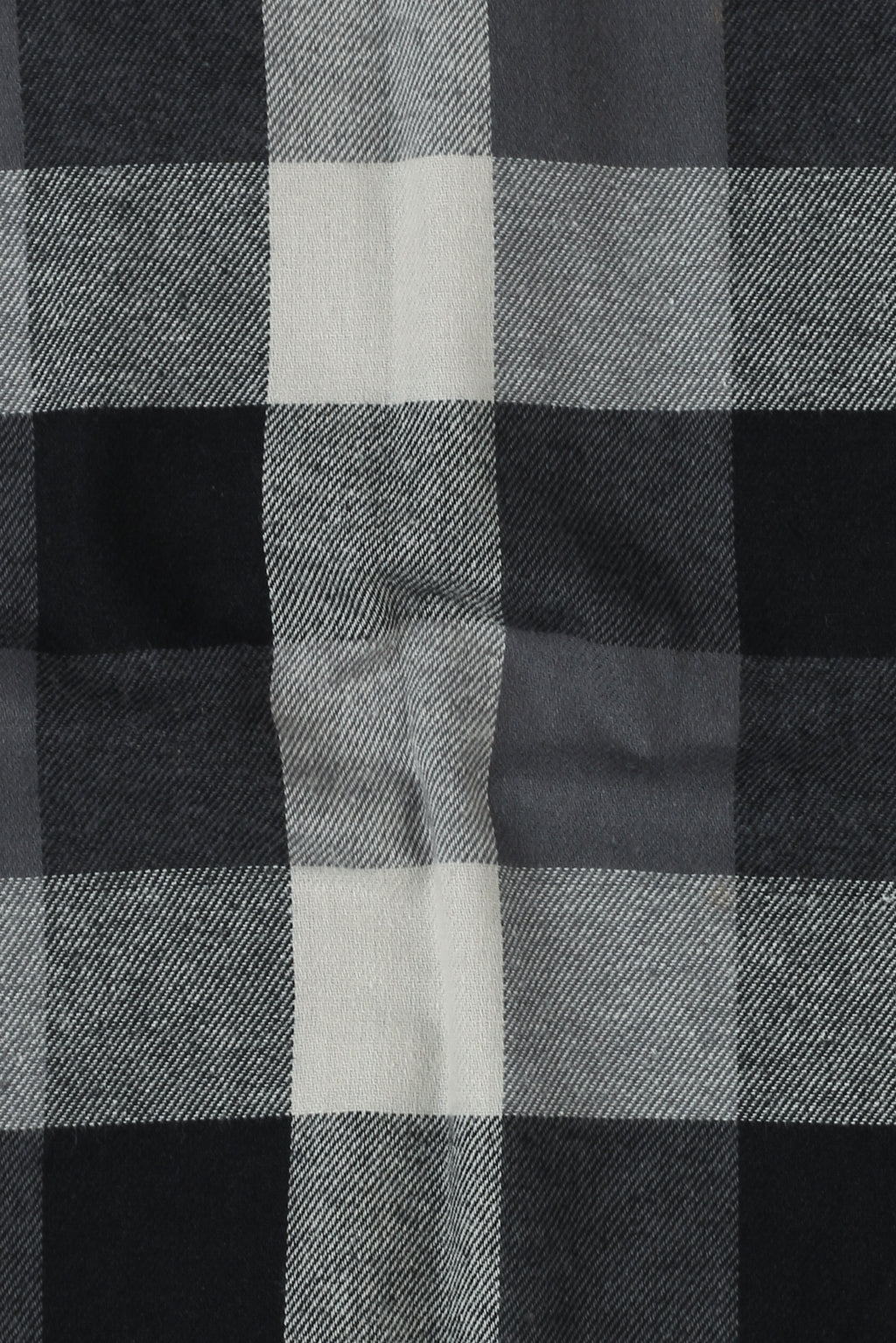Soft Black & White Windowpane Winter Flannel