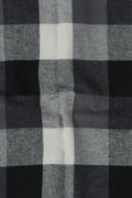 Soft Black & White Windowpane Winter Flannel