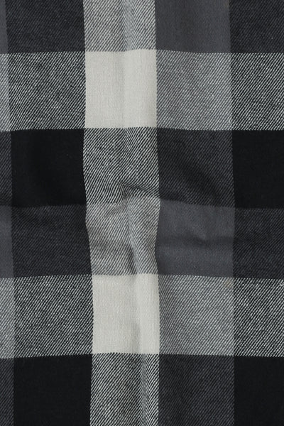 Soft Black & White Windowpane Winter Flannel