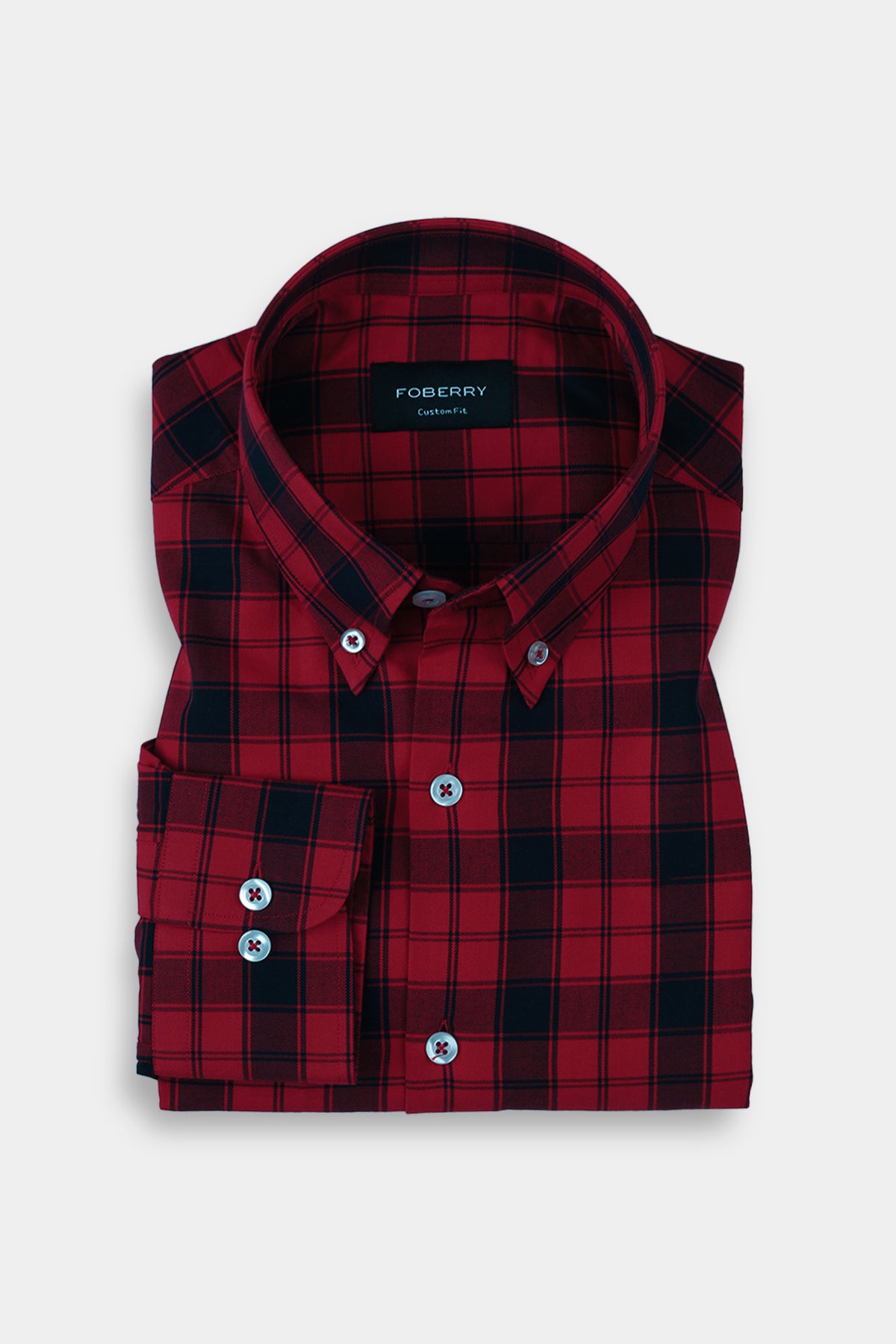 Soft Maroon Red Tartan Winter Flannel Shirt