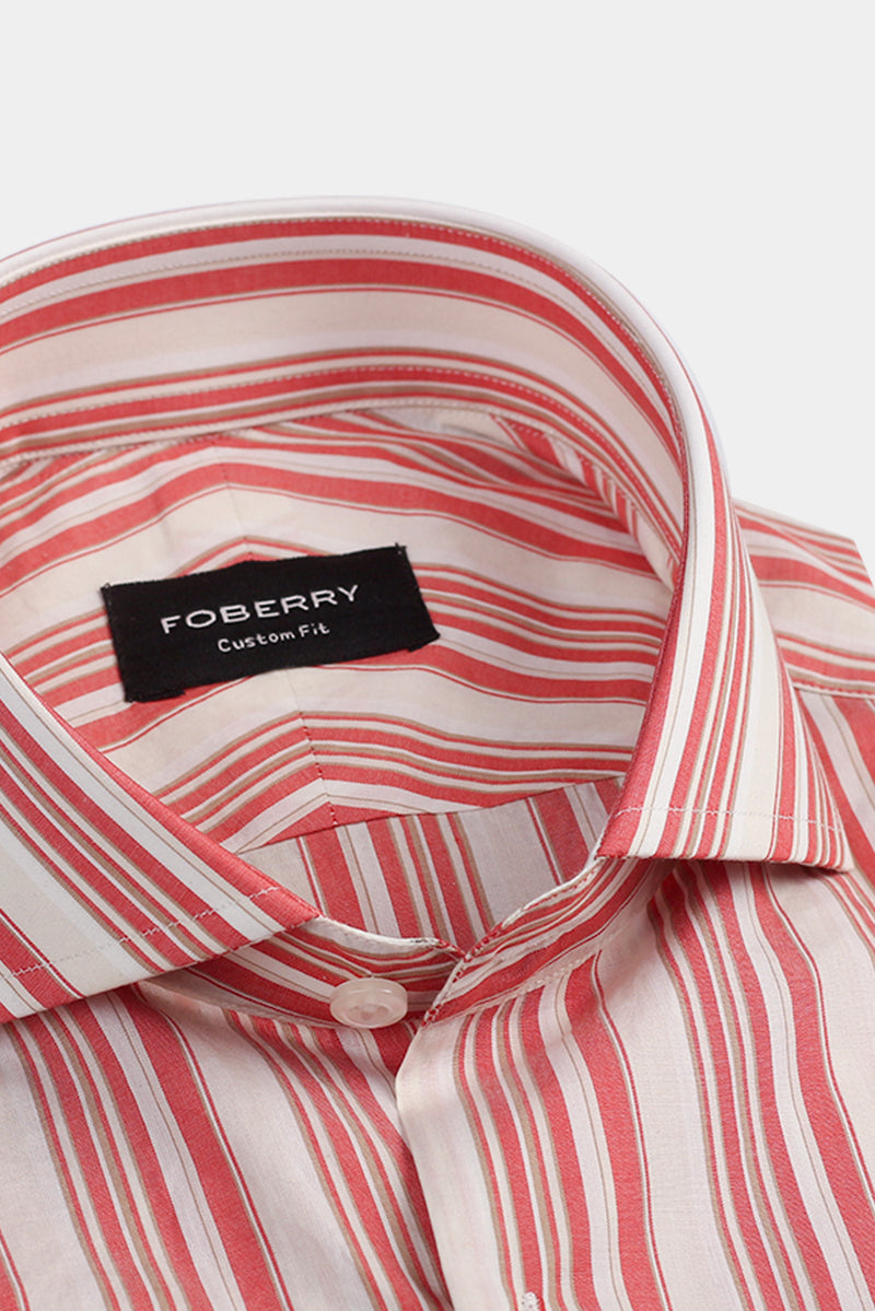 Fuchsia Barcode Striped Shirt