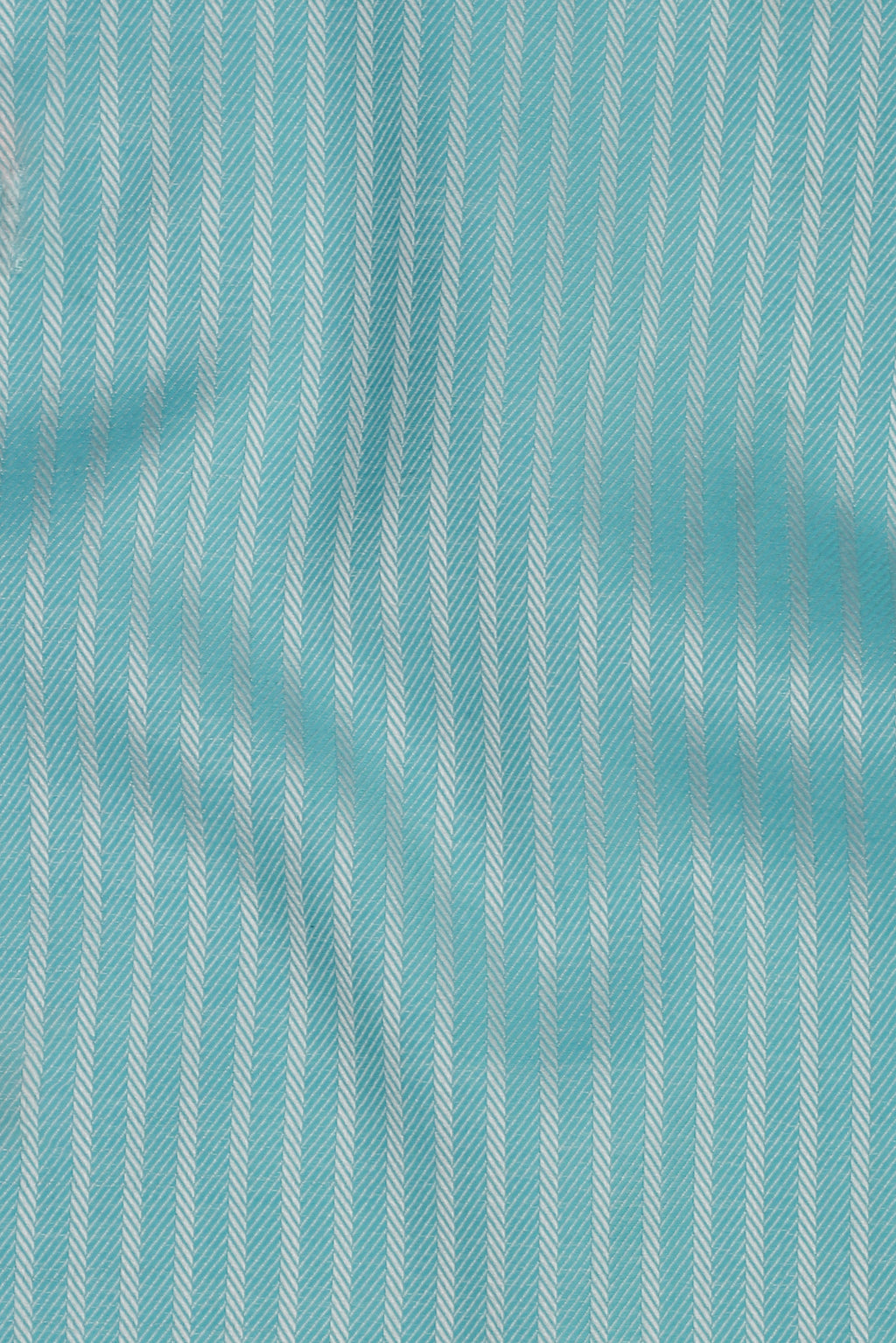 Aqua Blue Egyptian Twill Striped