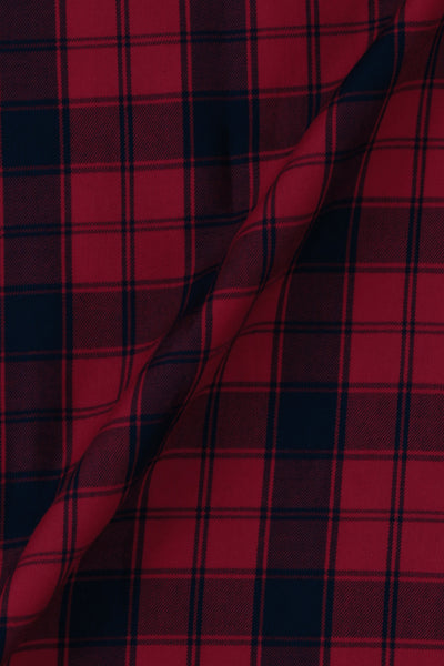 Soft Maroon Red Tartan Winter Flannel