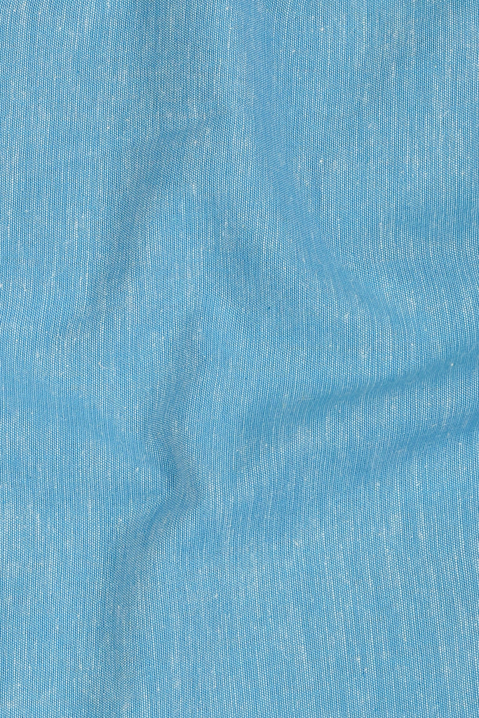 Aqua Blue Linen Shirt