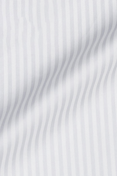 Pastel Grey Bankers Stripes