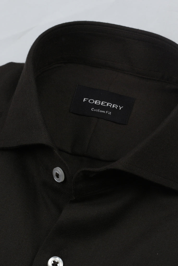 Olive Brown Winter Flannel Shirt