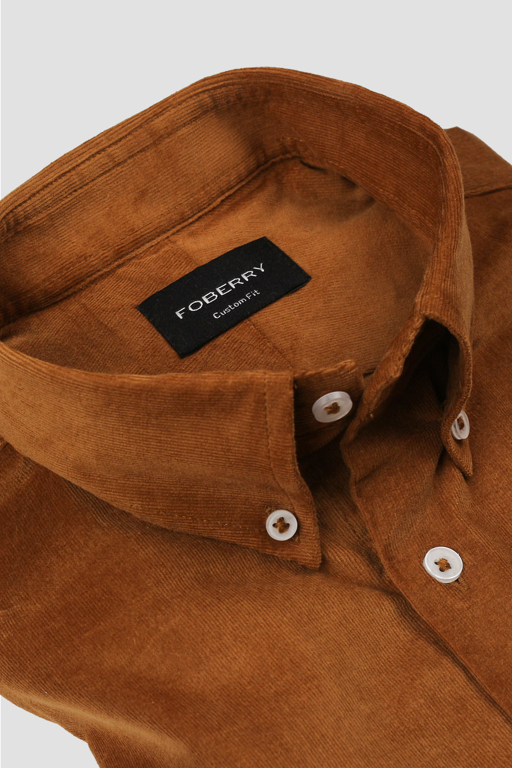 Tan Brown Corduroy Shirt - Foberry Pakistan