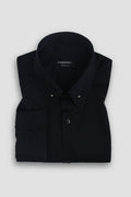 Black Egyptian Pin Collar Shirt - Silver Pin