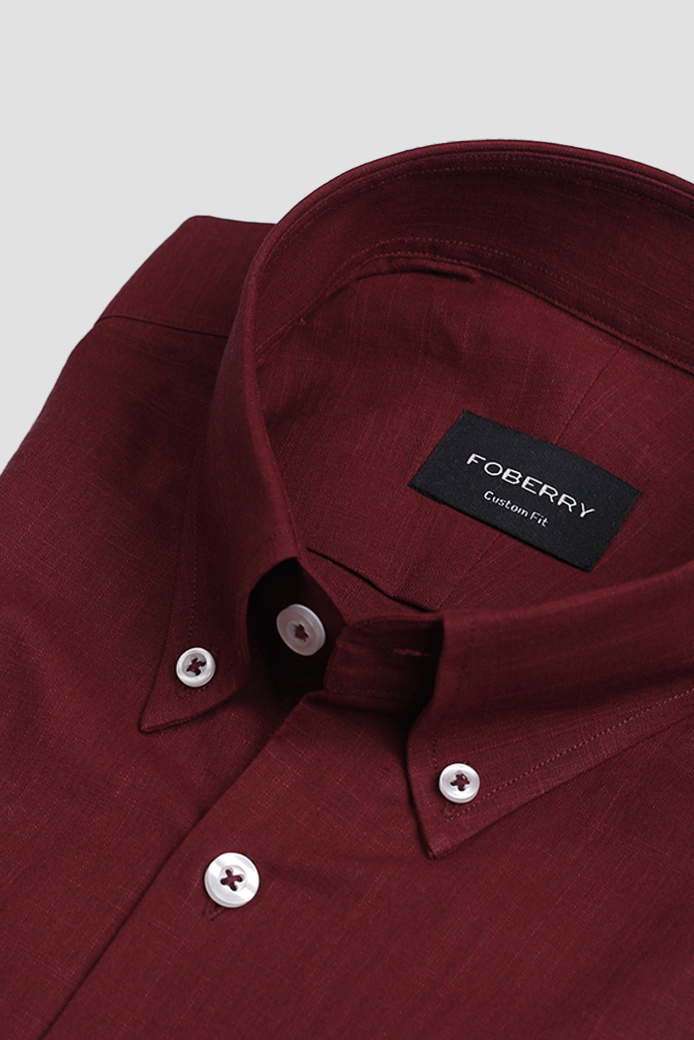 Wine Italian Linen Shirt