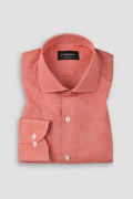 Orange Micro Gingham Shirt