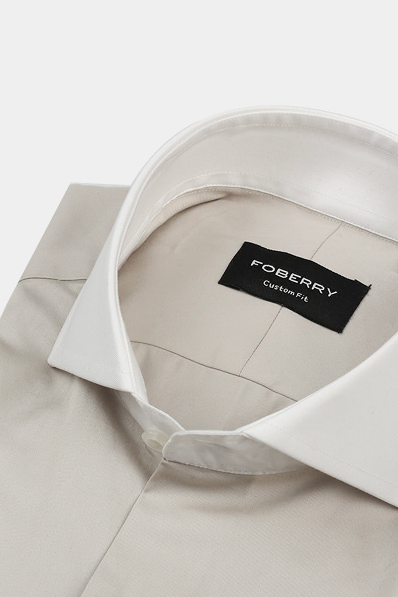 Light Beige Egyptian Poplin Shirt