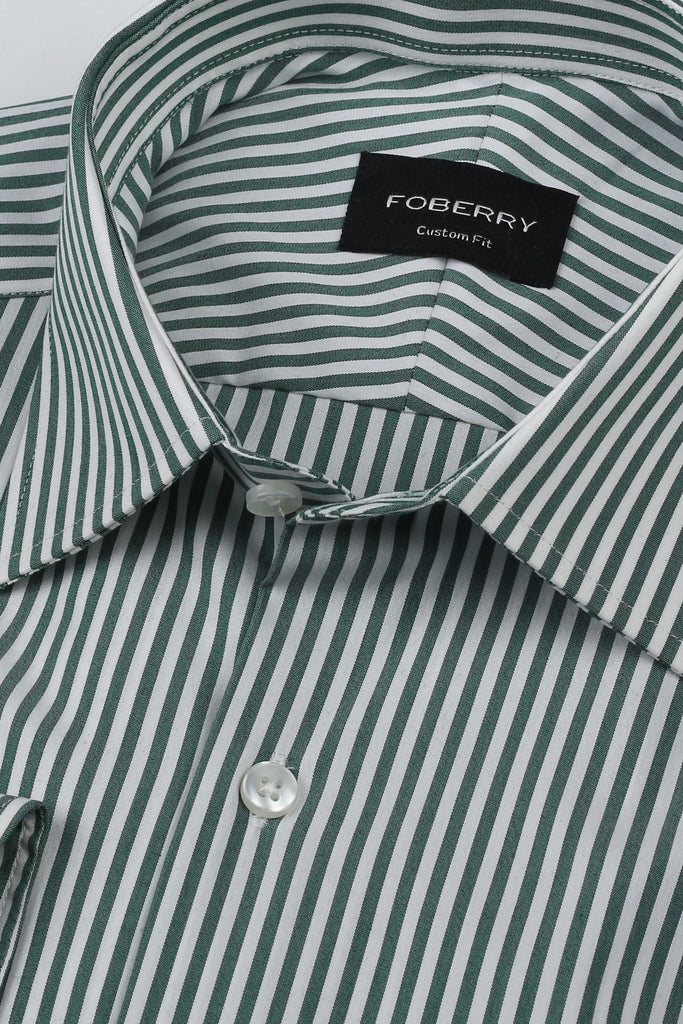 Soft Faded Green Candy Stripes Shirt