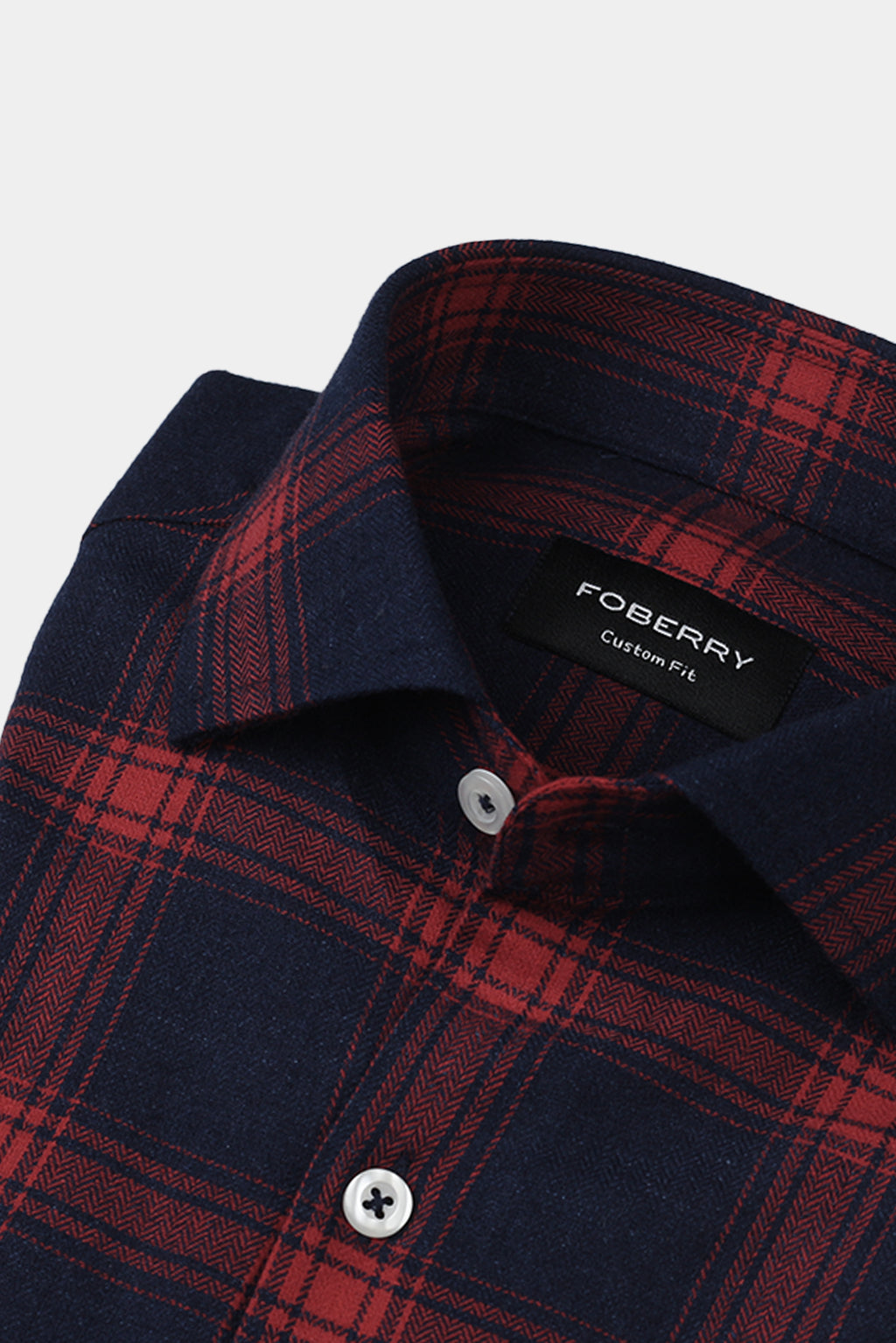 Soft Denim Blue Tartan Winter Flannel Shirt