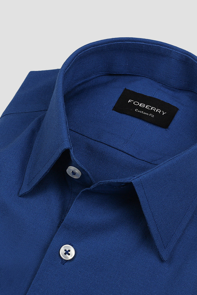 French Blue Linen Shirt