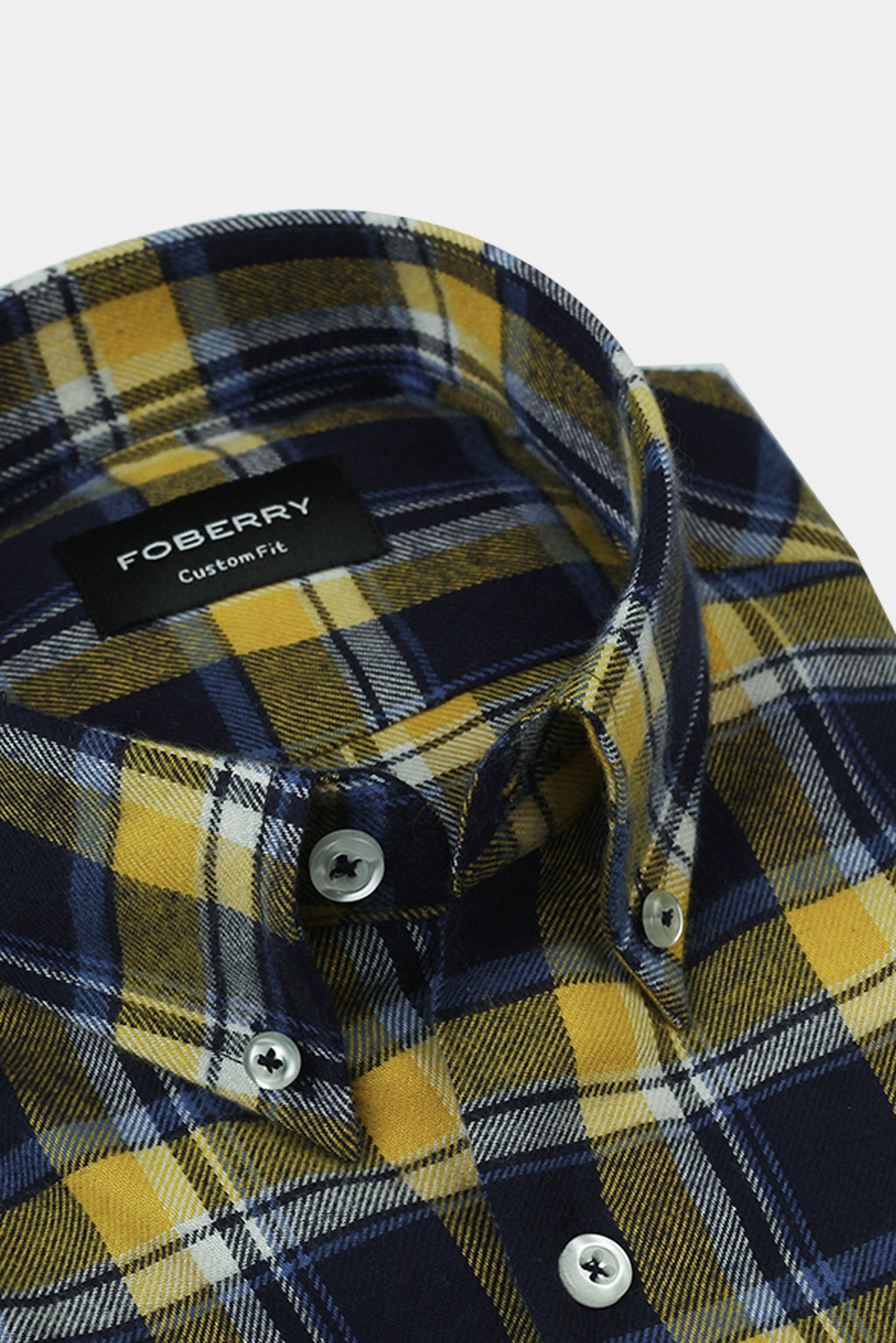 Aegon Blue Yellow Madras Winter Flannel Shirt