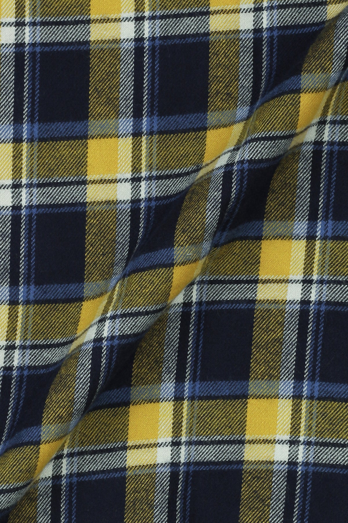Aegon Blue Yellow Madras Winter Flannel Shirt