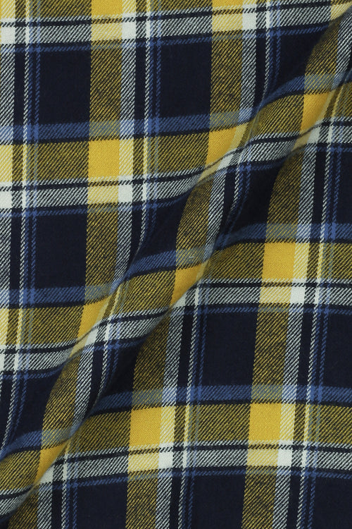 Aegon Blue Yellow Madras Winter Flannel