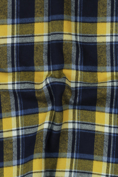 Aegon Blue Yellow Madras Winter Flannel