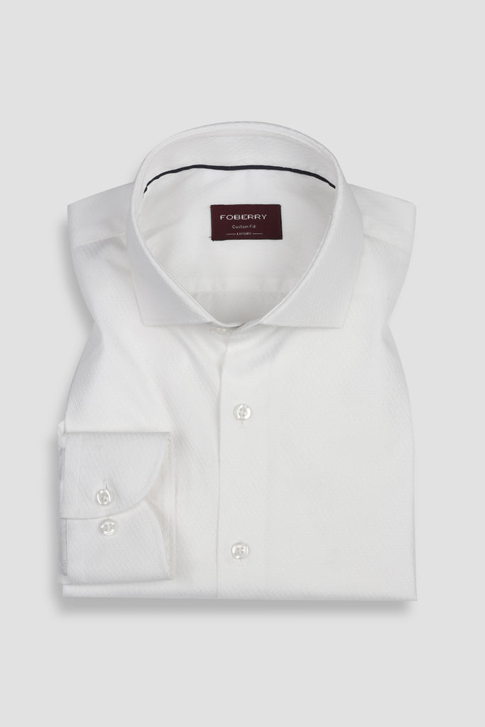 White Egyptian Diamond Patterned Shirt