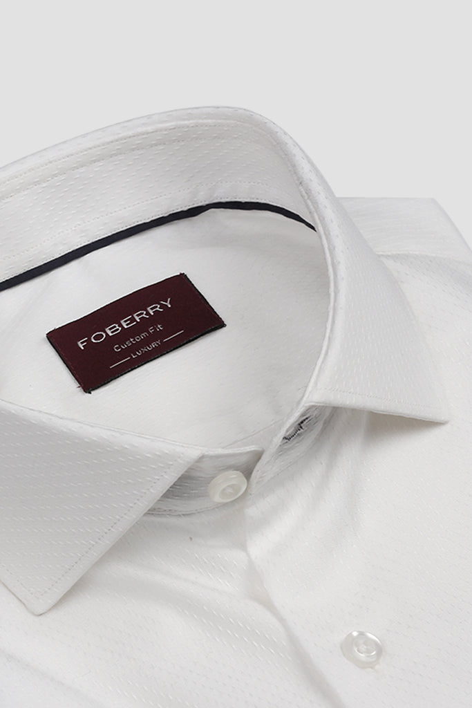 White Egyptian Diamond Patterned Shirt