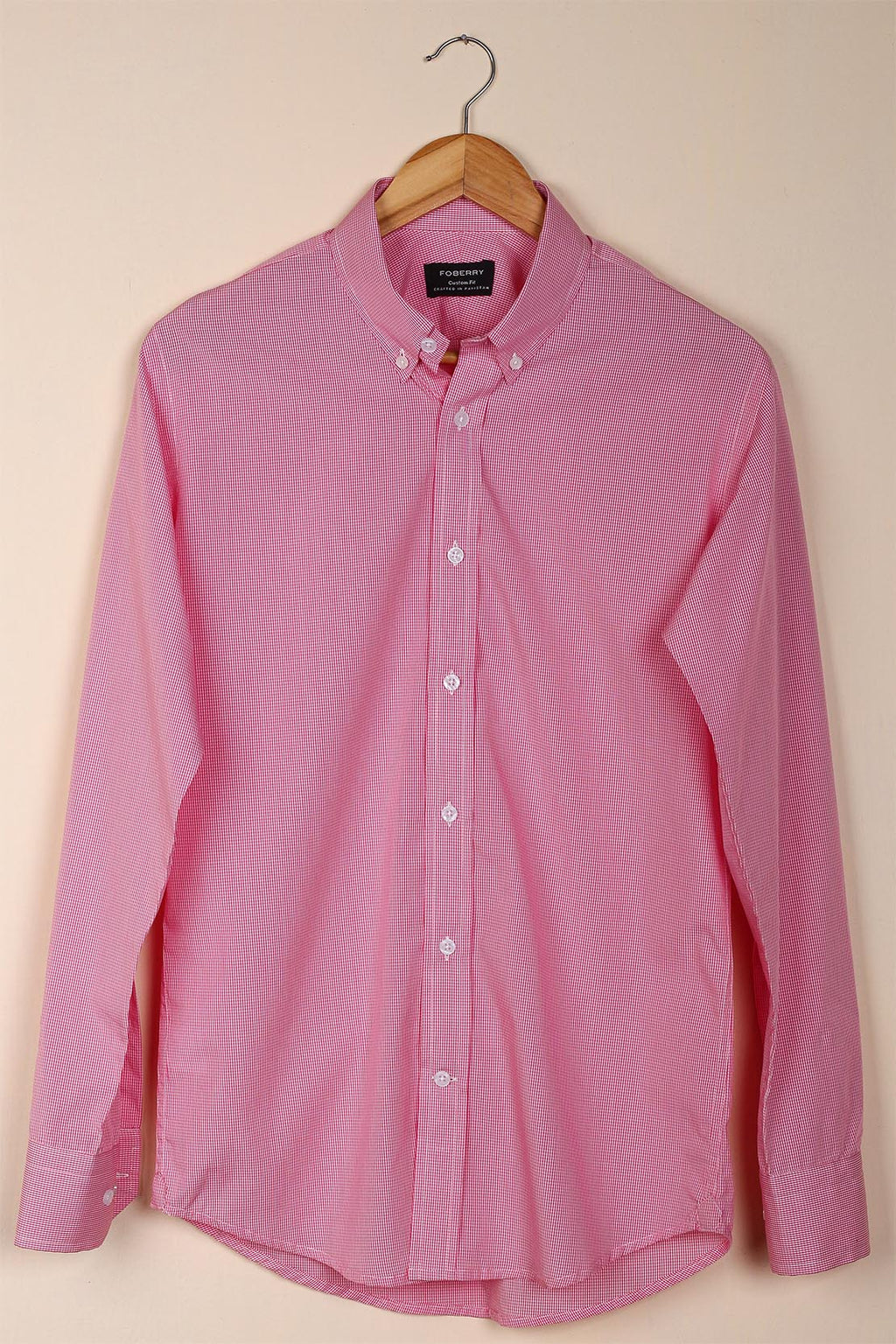 Red Micro Gingham Shirt - Foberry Pakistan