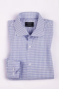 Soft Blue Self Gingham Shirt - Foberry Pakistan