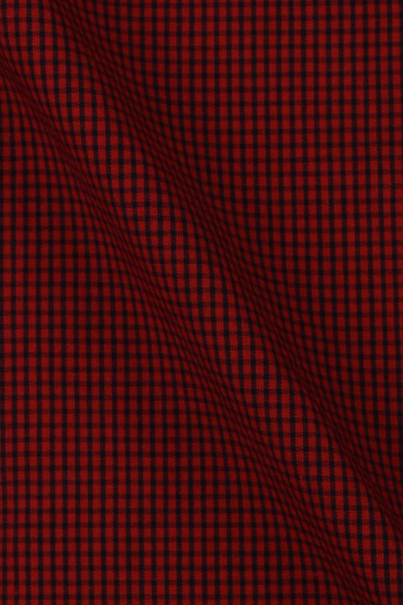 Maroon Micro Gingham - Foberry Pakistan