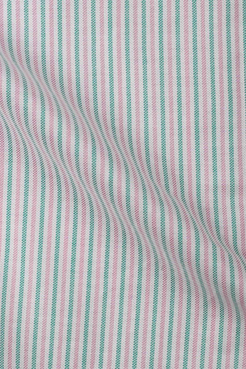 Green Pink Balanced Stripes - Foberry Pakistan