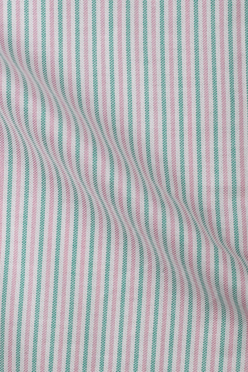 Green Pink Balanced Stripes - Foberry Pakistan