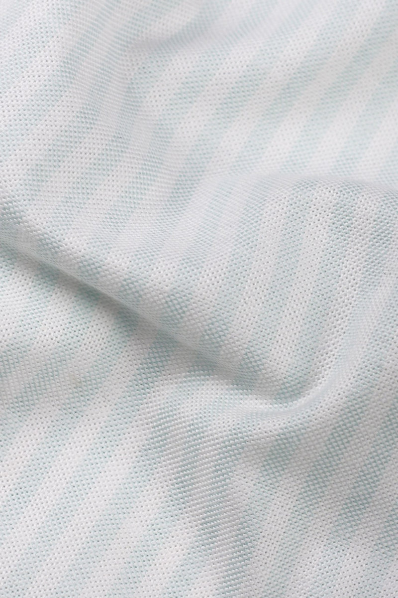 Soft Green Oxford Stripes - Foberry Pakistan