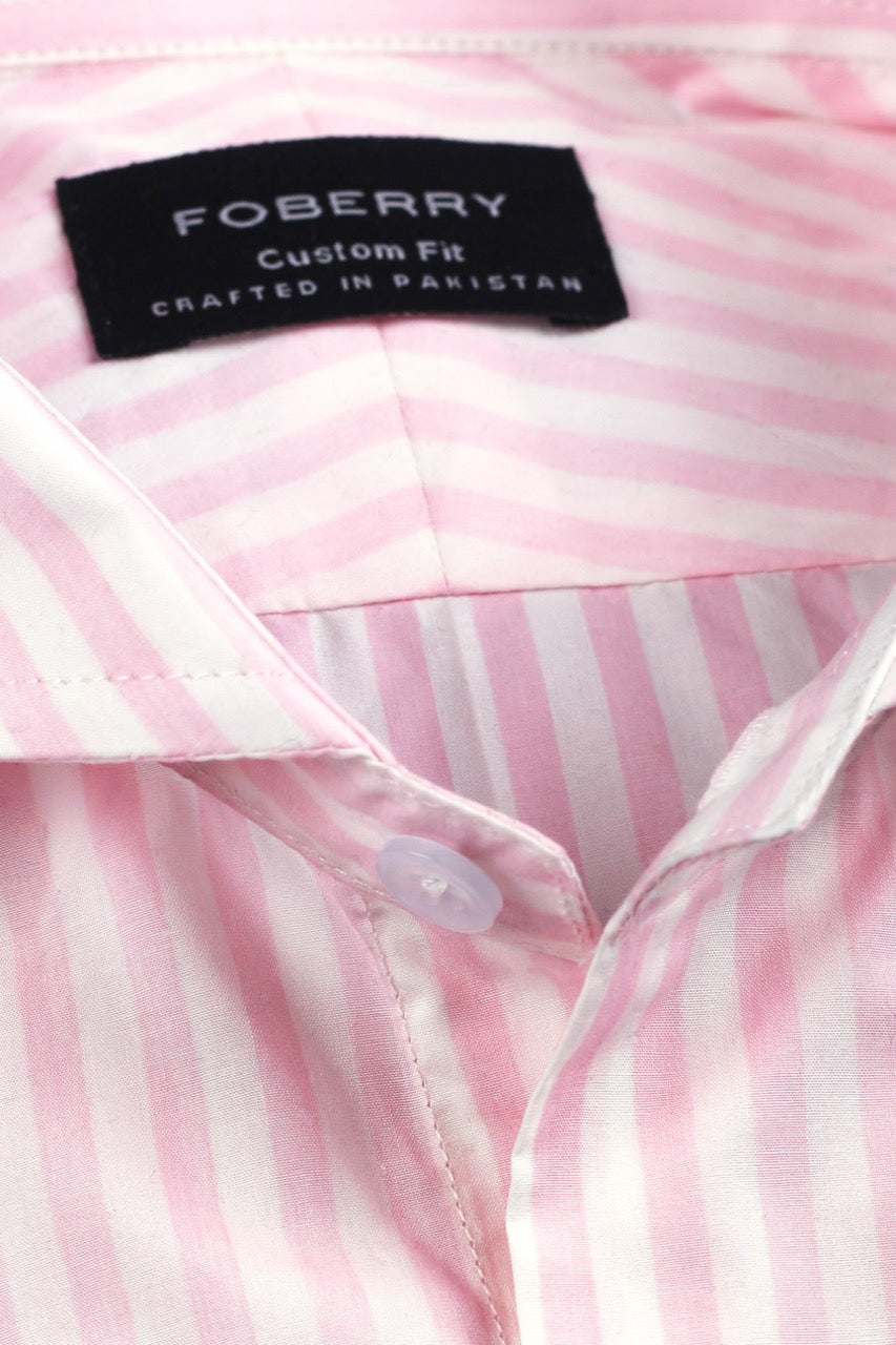 Fresh Bold Pink Striped shirt - Foberry Pakistan