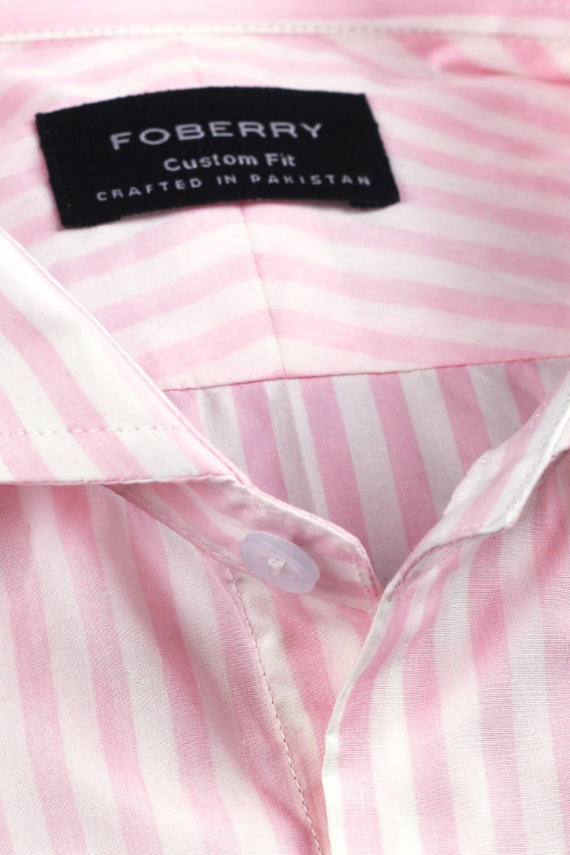Fresh Bold Pink Striped shirt - Foberry Pakistan