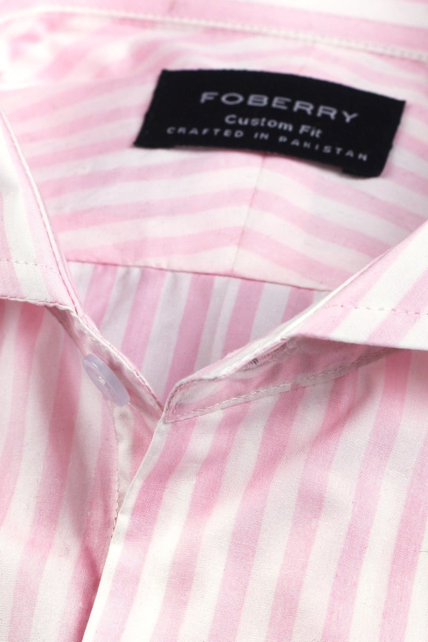 Fresh Bold Pink Striped shirt - Foberry Pakistan