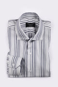 Multi Grey Stripes Shirt - Foberry Pakistan