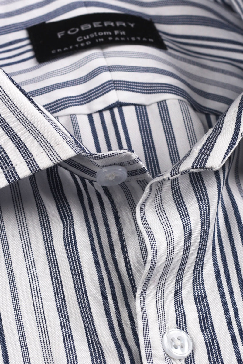 Multi Grey Stripes Shirt - Foberry Pakistan