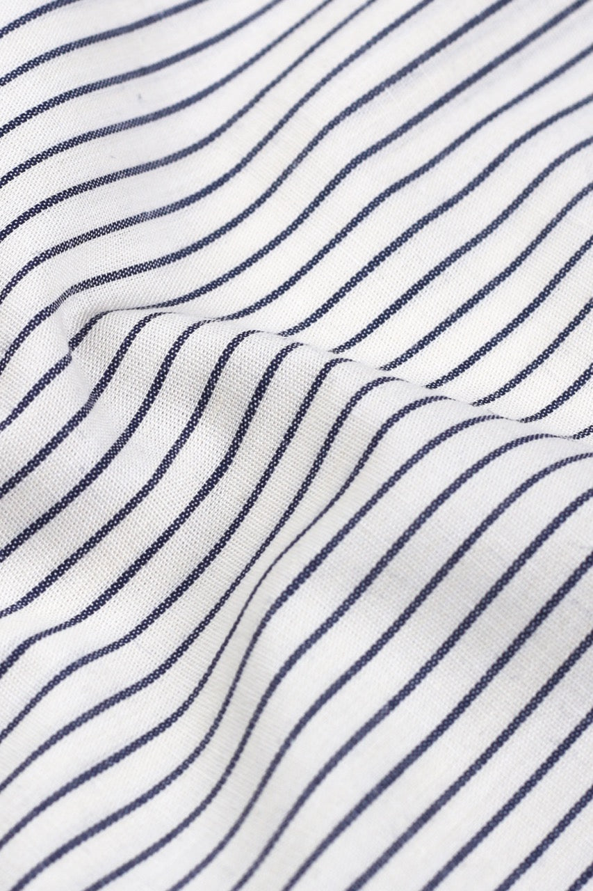 Ink Blue Chain Striped Shirt - Foberry Pakistan